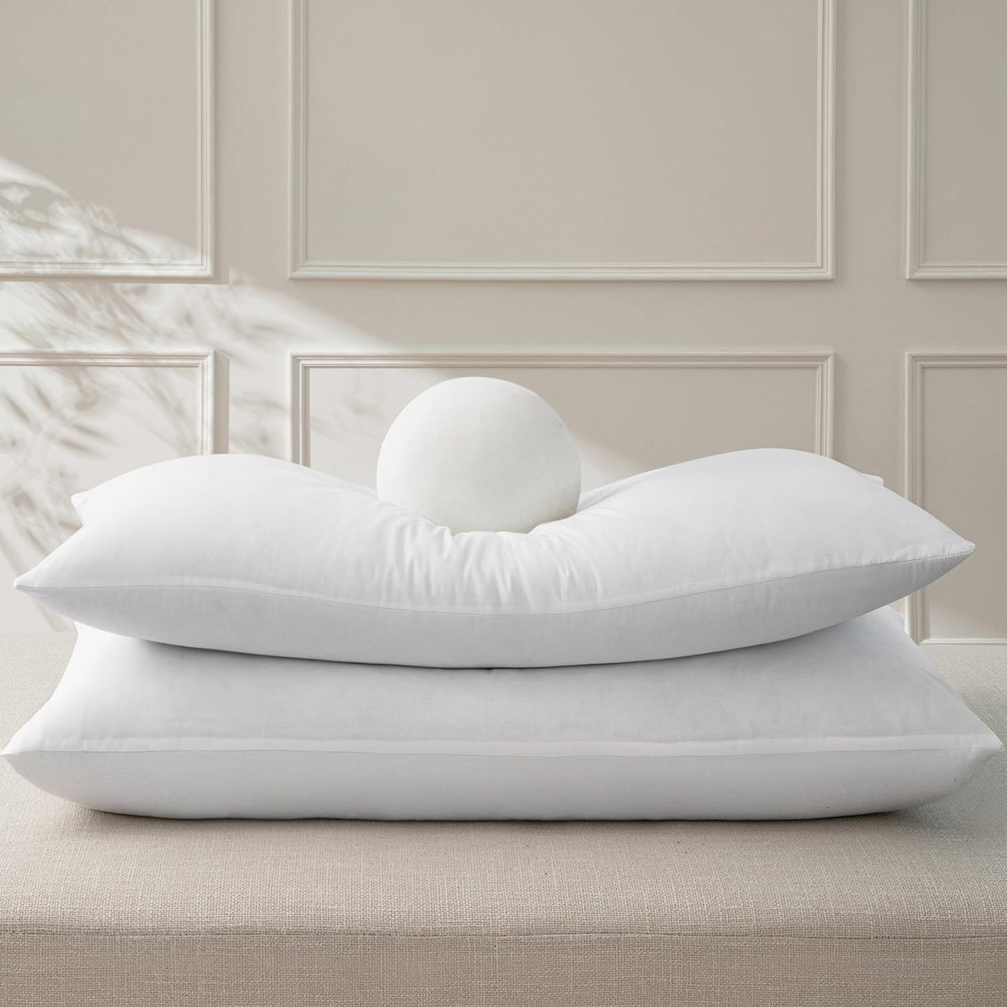 Goose Down & Feather Pillow Insert β 100% Cotton Cover β Multiple Sizes β Made in USA