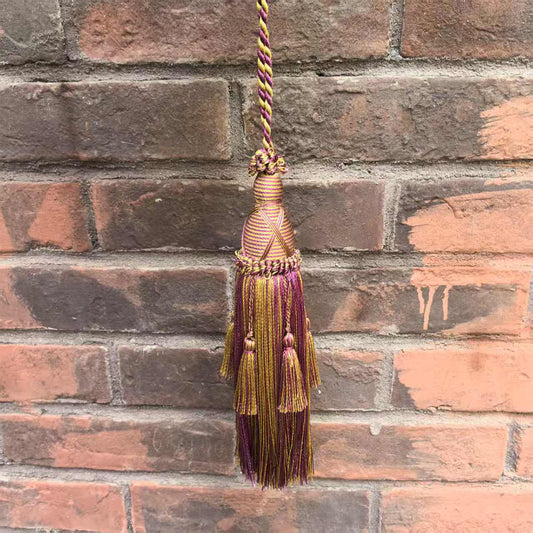 1 Pack Elegant Long Decorative Tassel with Hanging Loop, 15.35in Total Length – Luxury Curtain Tieback, Door Handle Ornament, and Home Décor Accessory E96145