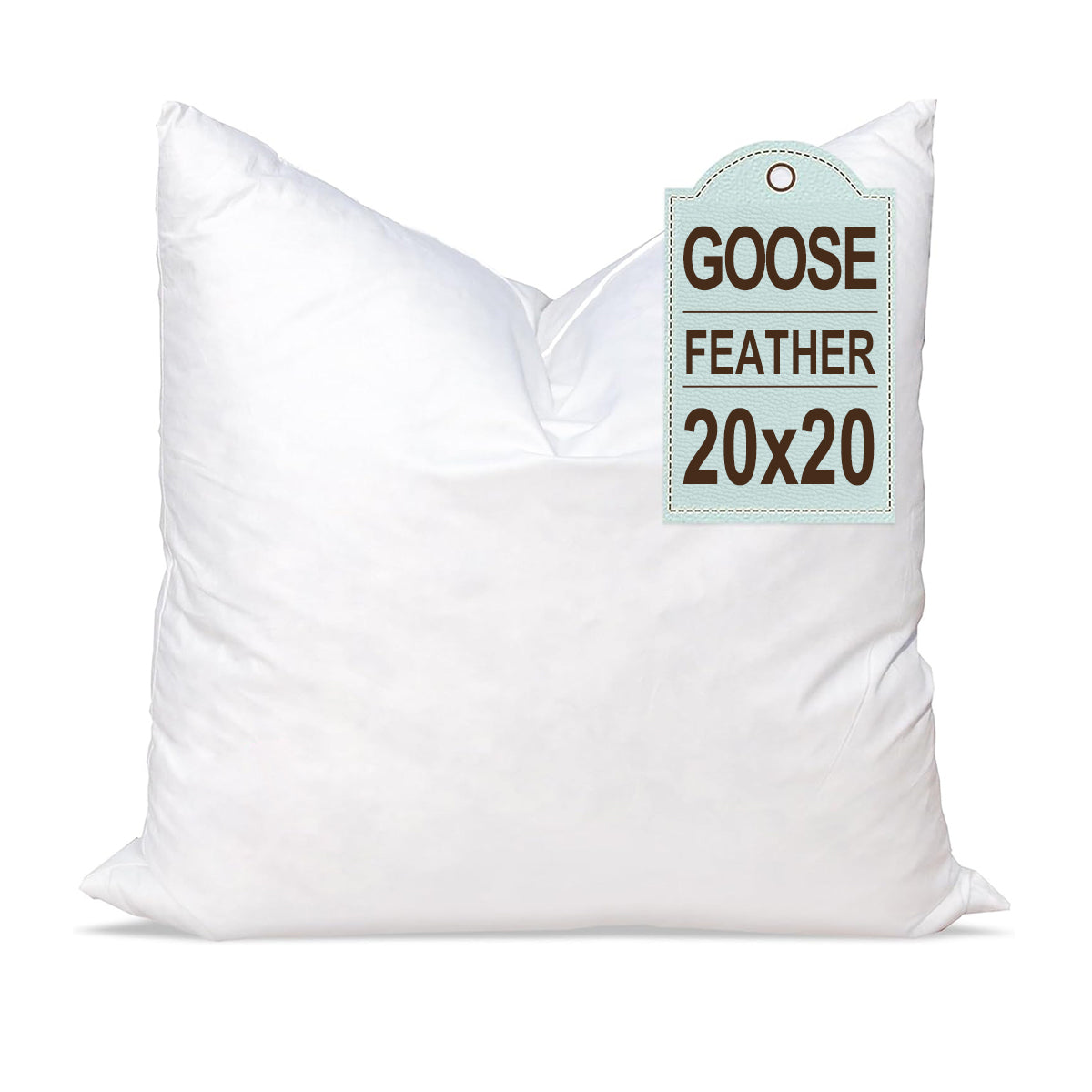 Goose Down & Feather Pillow Insert β 100% Cotton Cover β Multiple Sizes β Made in USA