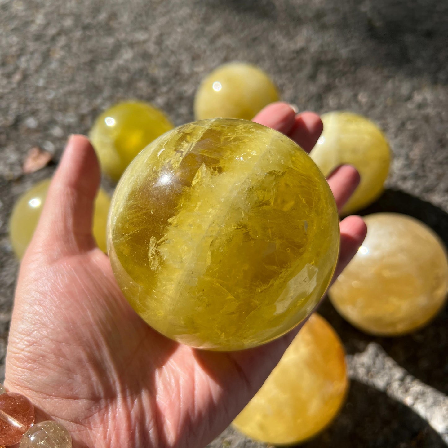 3-Inch Citrine Crystal Ball – Natural Healing Crystal Sphere for Abundance, Manifestation, Meditation, and Positive Energy Decor