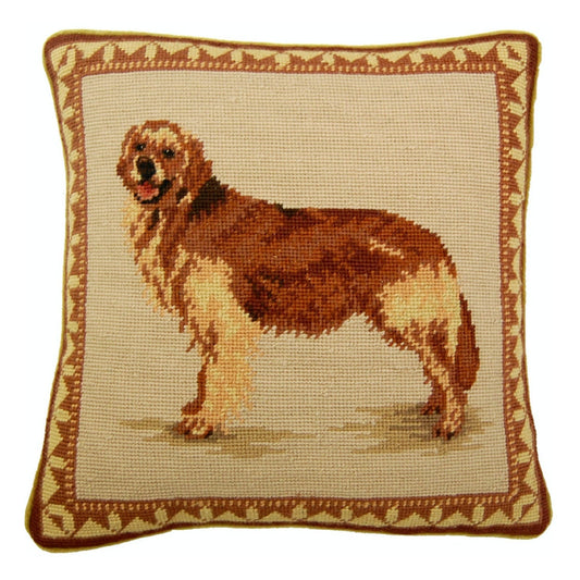 Handmade Wool Needlepoint Pillow Cover - Decorative Throw Cushion Cover - Vintage Floral Embroidery Design eyes & nose rest grosspoint