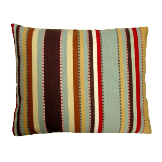 Handmade Wool Needlepoint Pillow Cover - Decorative Throw Cushion Cover - Vintage Floral Embroidery Design tapestry design in shade of brown,green,cream and red