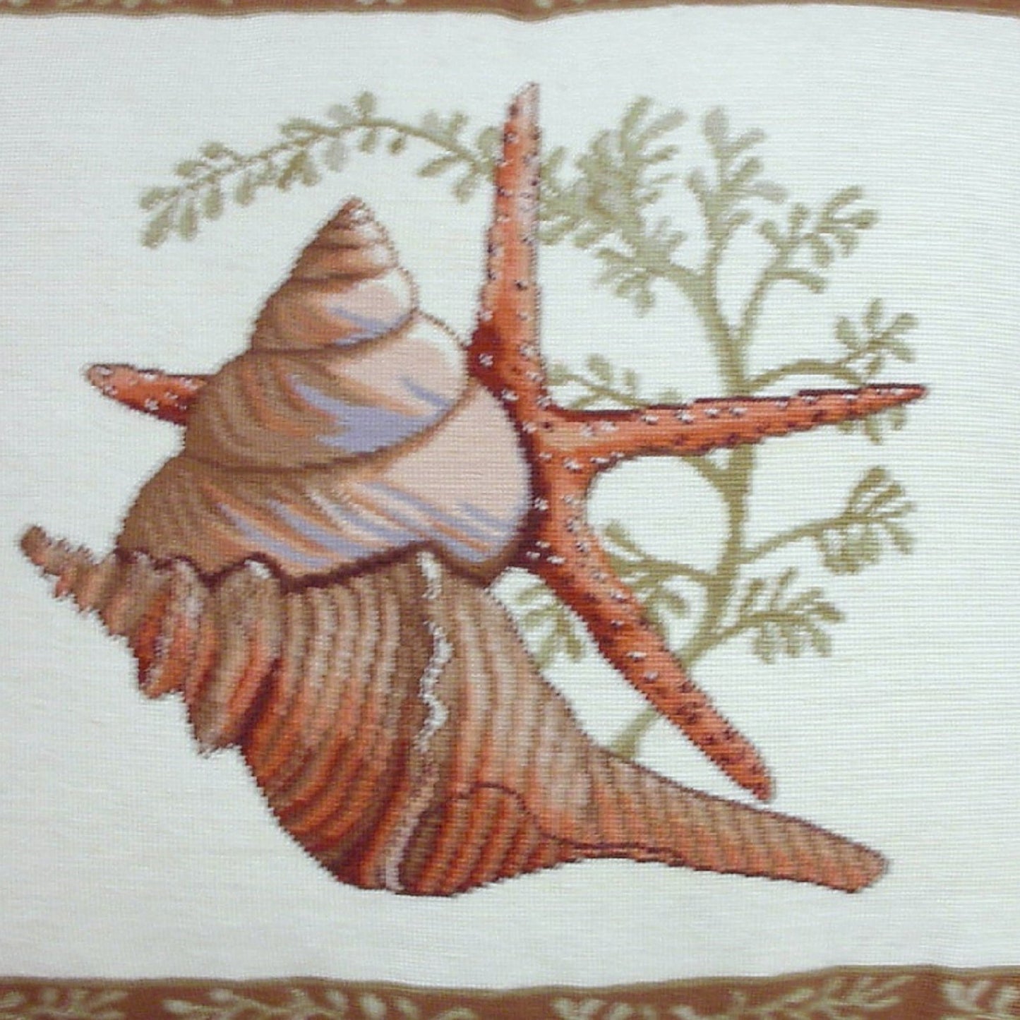 Handmade Wool Needlepoint Pillow Cover - Decorative Throw Cushion Cover - Vintage Floral Embroidery Design Wendy Russells shell -2 with tassel