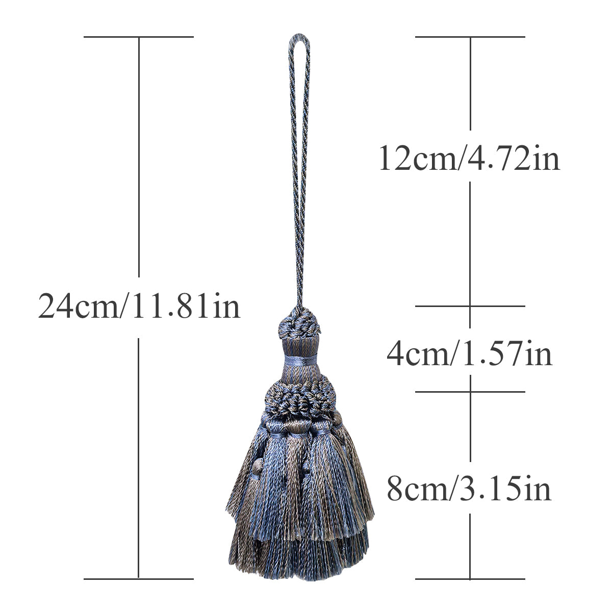 4 Pack Tassel Set 5in Decorative Tassel Ornament – Elegant Hanging Charm for Wall, Door, Bag or Gift Wrapping