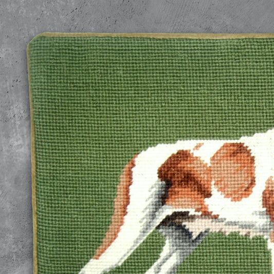Handmade Wool Needlepoint Pillow Cover - Decorative Throw Cushion Cover - Vintage Floral Embroidery Design spring spaniel