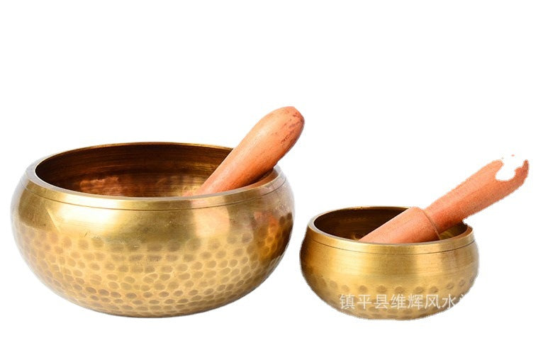 Bronze Meditation Bowl Tibetan Singing Bowl Set Meditation Sound Bowl Handcrafted for Healing and Mindfulness