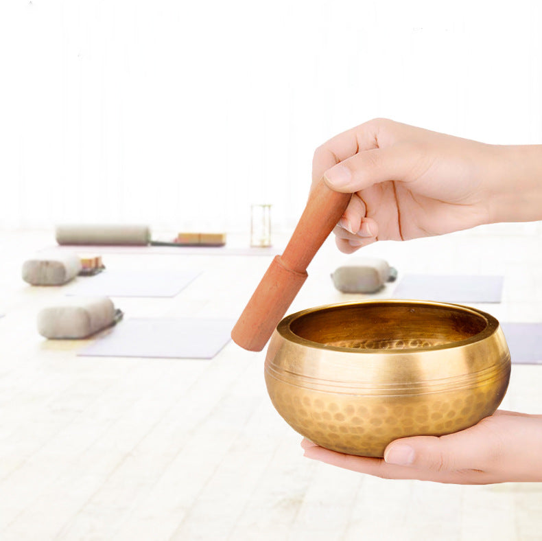 Bronze Meditation Bowl Tibetan Singing Bowl Set Meditation Sound Bowl Handcrafted for Healing and Mindfulness