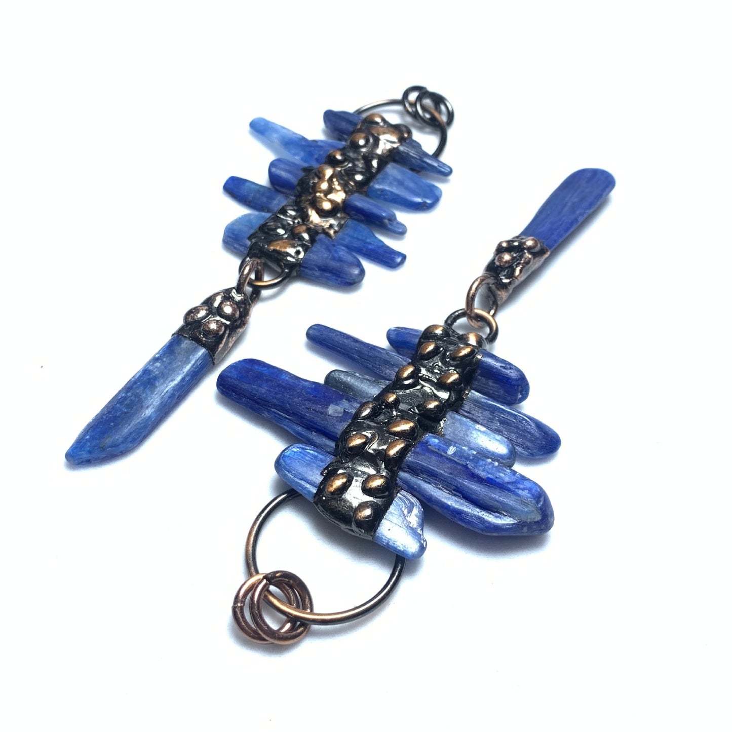 Blue Rough Stone Unshaped Six-Joint Combination Pendant