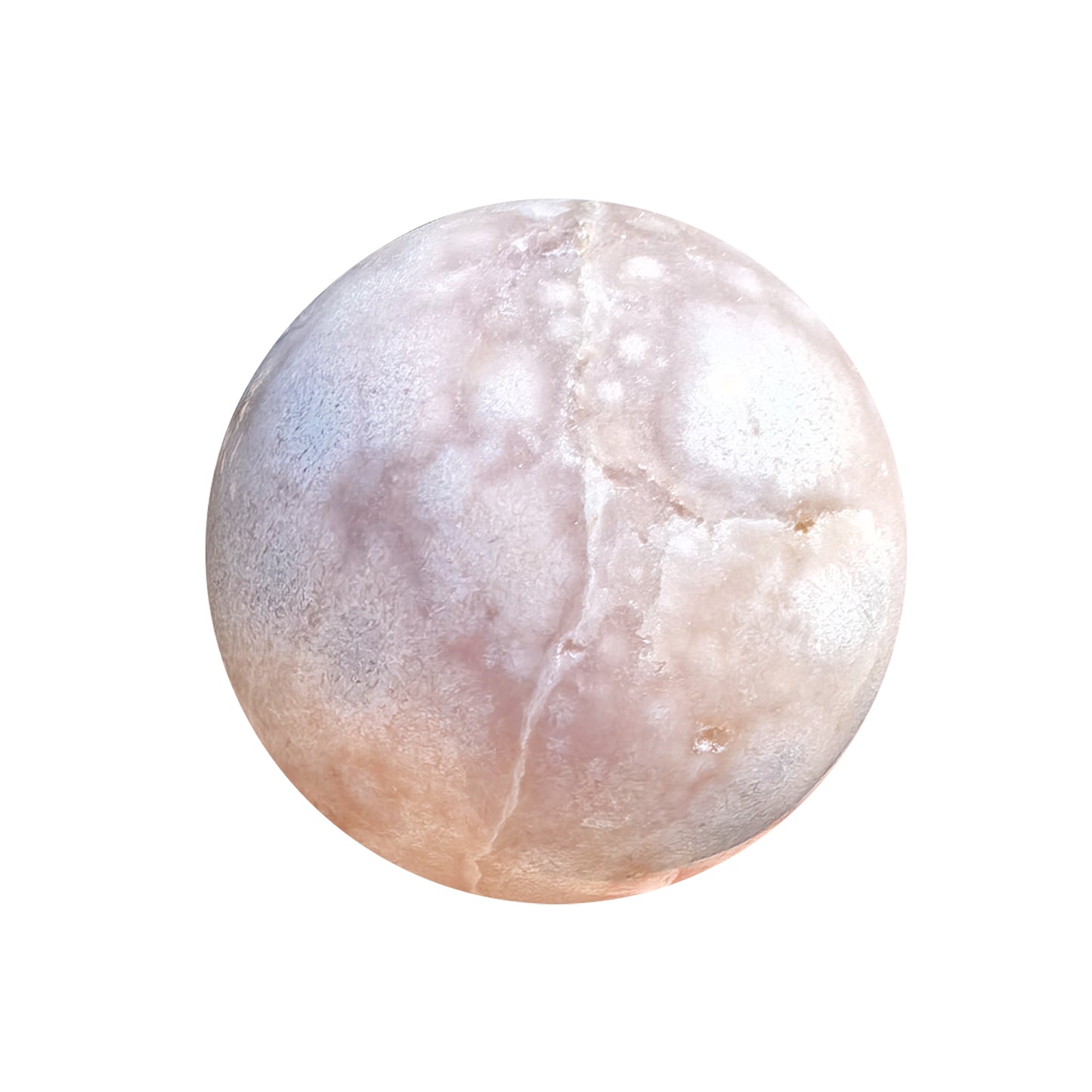 3” Flower Agate Sphere – Polished Natural Crystal Ball for Inner Growth, Emotional Healing, Meditation & Feminine Energy Décor