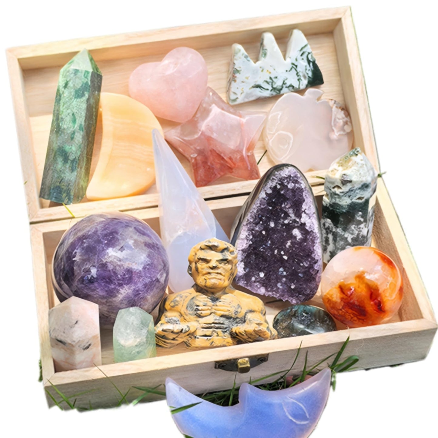 Healing Crystals Stone Mix Set Radom Crystals Bulk for Healing, Reiki, Mysterious Gifts for Women Crystal for Positive Energy Home Decor Tower Sphere Tumbling Nature Rough Stones