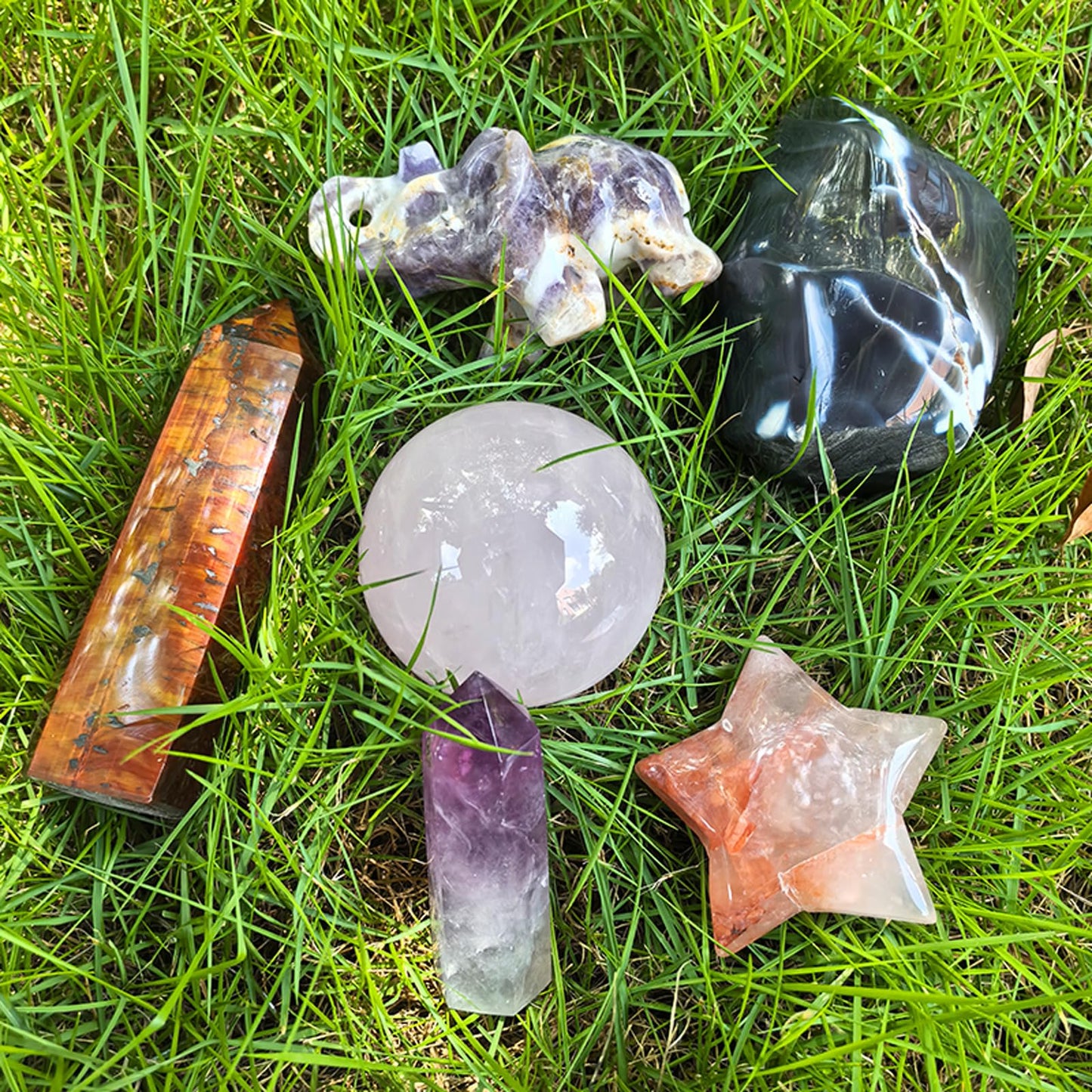 Healing Crystals Stone Mix Set Radom Crystals Bulk for Healing, Reiki, Mysterious Gifts for Women Crystal for Positive Energy Home Decor Tower Sphere Tumbling Nature Rough Stones