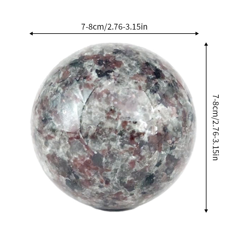 3” Yooperlite Sphere – Glowing Fluorescent Crystal Ball for Healing, Meditation, Home Décor – UV Reactive Fire Stone