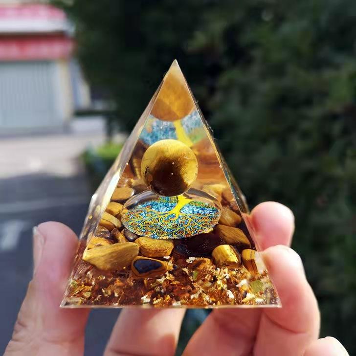 Pyramid Crystals Home Ornament