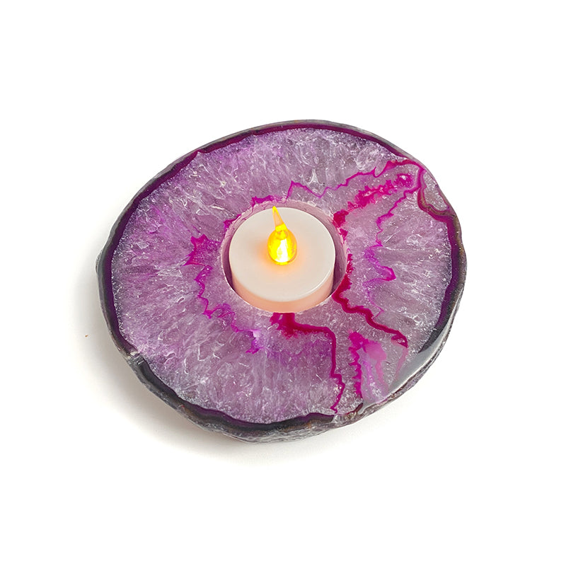 Natural Healing Crystal Candle Holder CH014