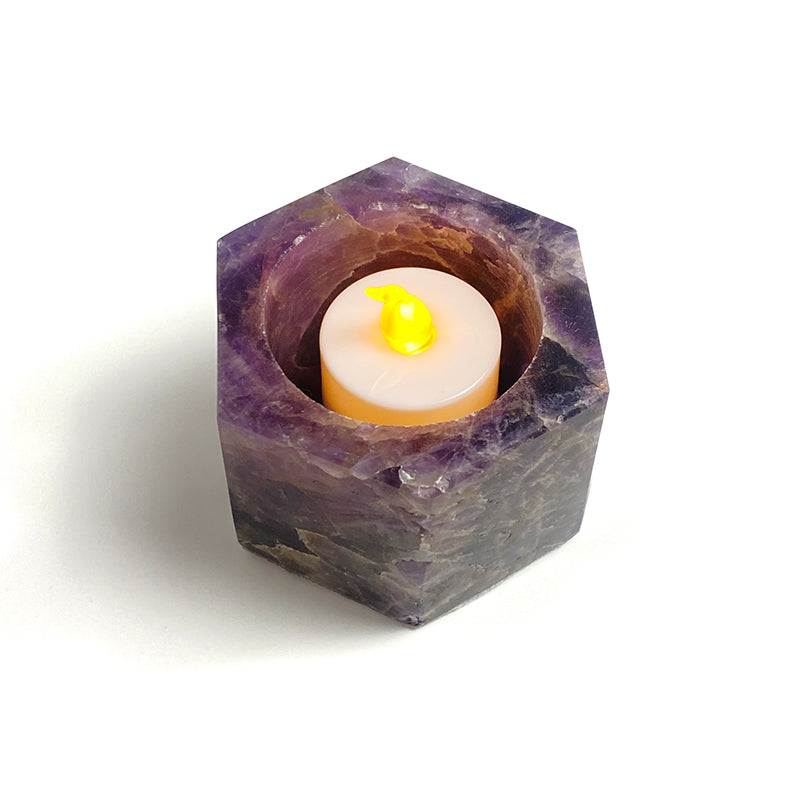 Natural Healing Crystal Candle Holder CH004