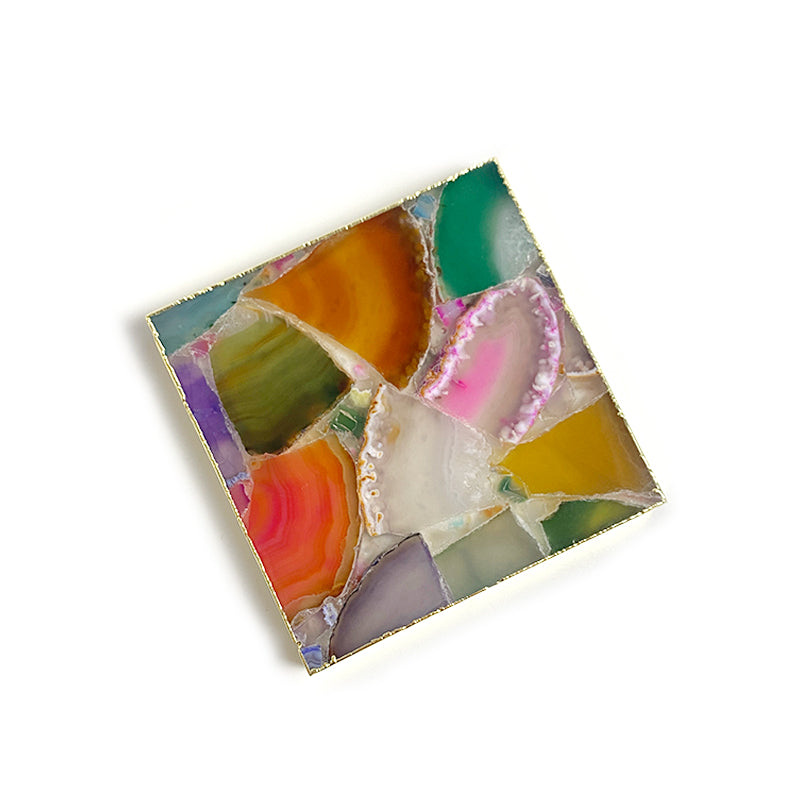 Natural Healing Crystal Agate Slice Coaster（Buy 4pcs+ Get Discount）