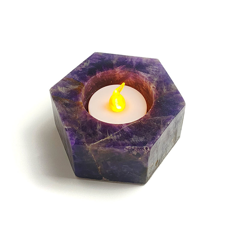 Natural Healing Crystal Candle Holder CH004