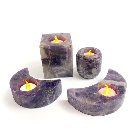 Natural Healing Crystal Candle Holder CH007