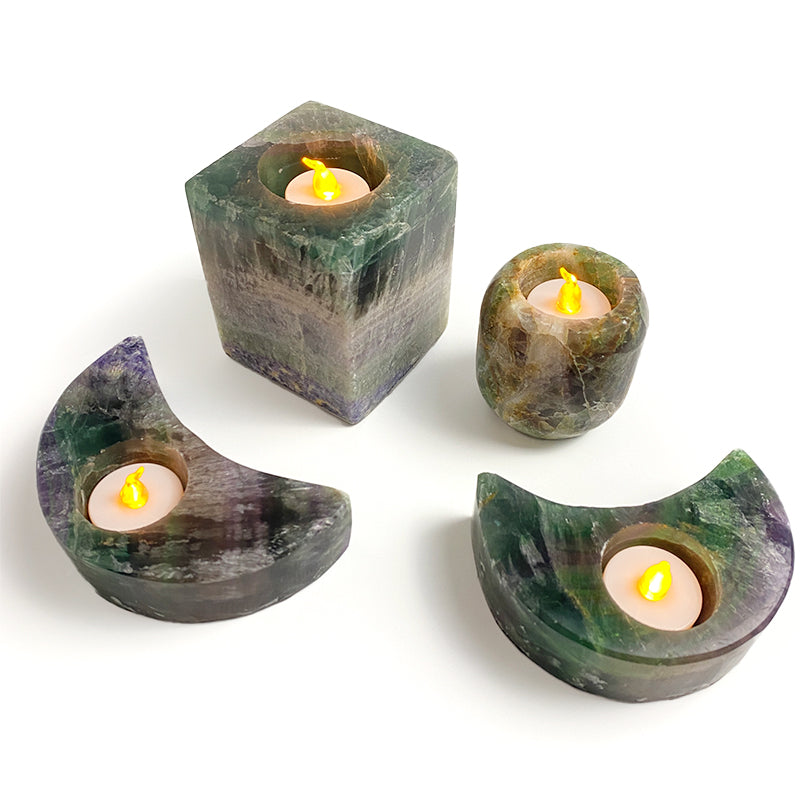 Natural Healing Crystal Candle Holder CH007